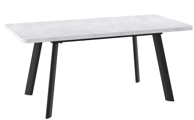Стол обеденный LEON LUX RADIAL-140 серый сланец / черный