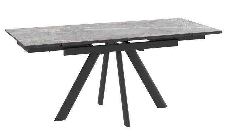 Стол керамический JACK-140 Stone Grey ST Cer / черный